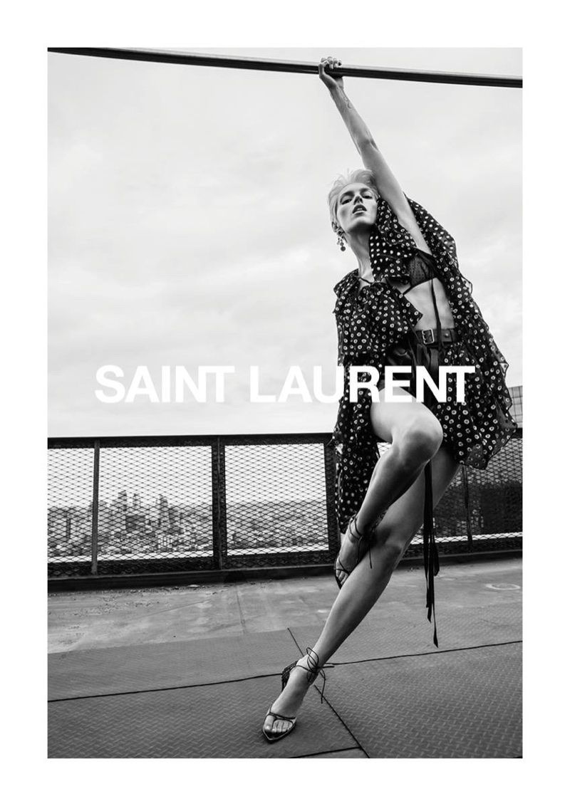 An image from Saint Laurent's spring 2018 advertising campaign