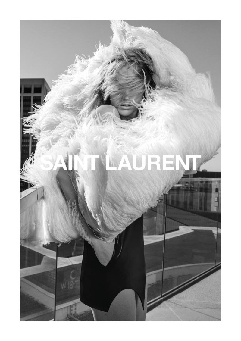 Raquel Zimmermann fronts Saint Laurent's spring-summer 2018 campaign