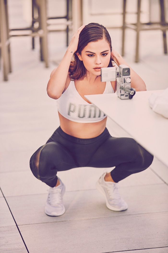 Posing in front of a camera, Selena Gomez fronts PUMA Ignite Flash sneaker campaign