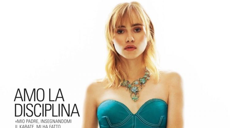 Suki Waterhouse Wears Salvatore Ferragamo’s Spring Styles for Grazia Italy