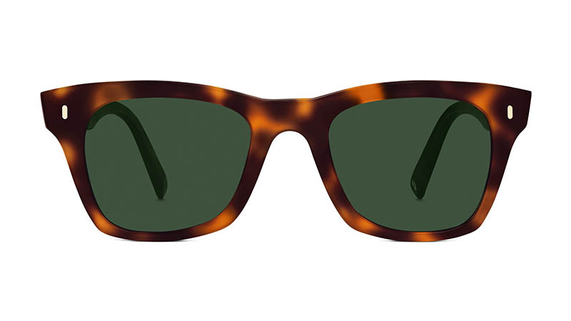 Warby Parker Harris Sunglasses in Oak Barrel with Green-Grey Lenses $95