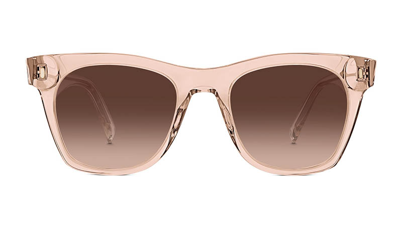 Warby Parker Hunt Large Sunglasses in Paloma Crystal with Brown Gradient Lenses $95