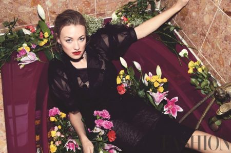 The Handmaid's Tale Star Yvonne Strahovski Gets Glam in FASHION Magazine