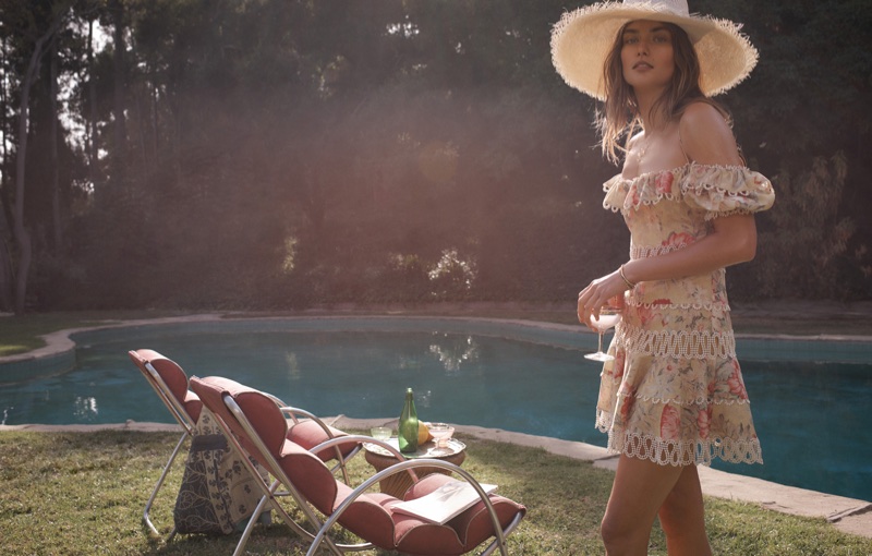 Zimmermann features Melody dress in Swim Summer 2018 campaign