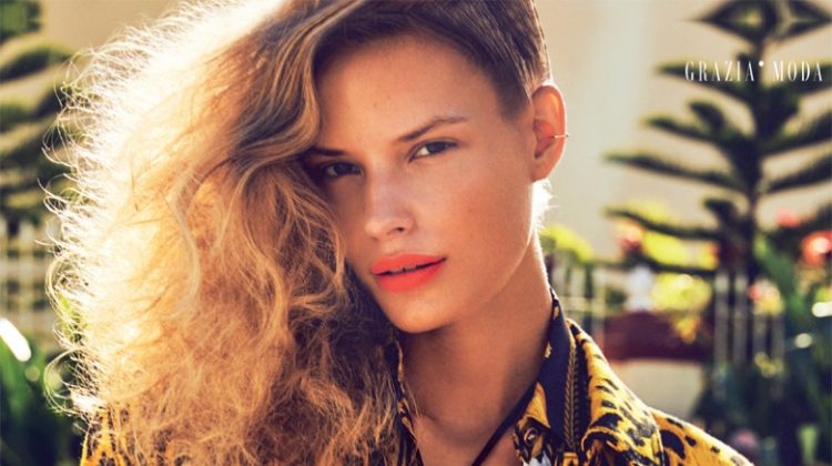 Alena Blohm Channels Colorful 1980’s Style for Grazia Italy