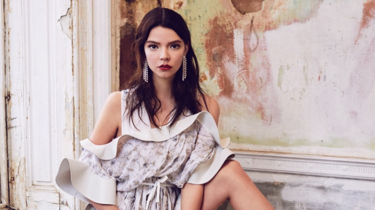 Actress Anya-Taylor Joy wears Louis Vuitton dress