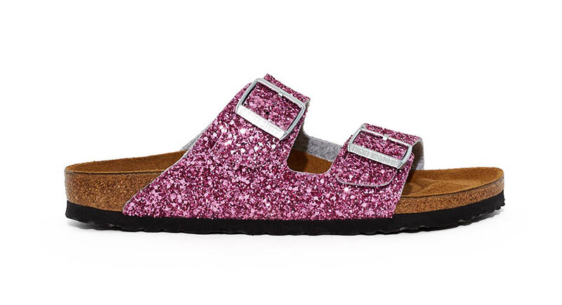 Birkenstock x Opening Ceremony Arizona Glitter Sandals in Pink $145