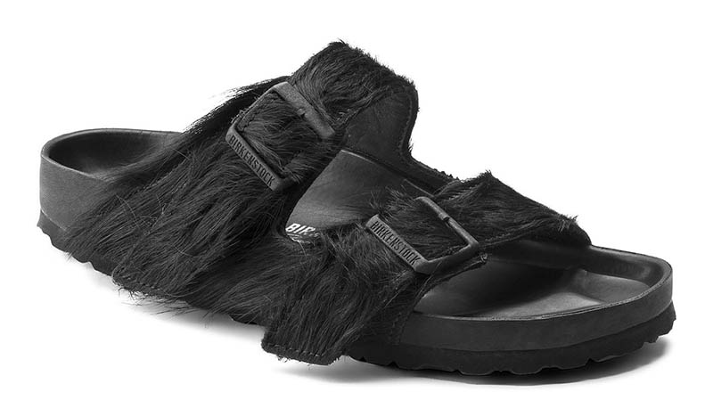 furry birkenstocks grey