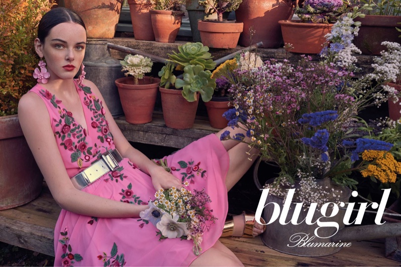 Charlotte Folkman stars in Blugirl's spring-summer 2018 campaign