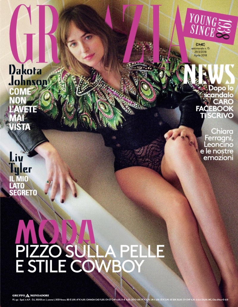 Dakota Johnson on Grazia Italy March 29, 2018 Cover