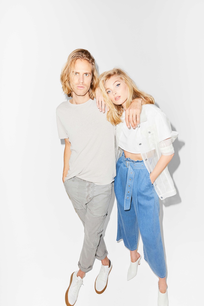 Tom Daly and Elsa Hosk front J Brand's summer 2018 campaign