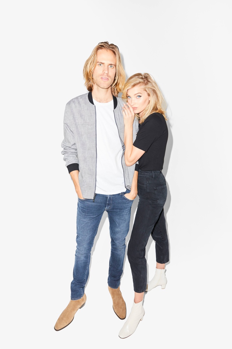 Elsa Hosk cozies up to boyfriend Tom Daly for J Brand's summer 2018 campaign