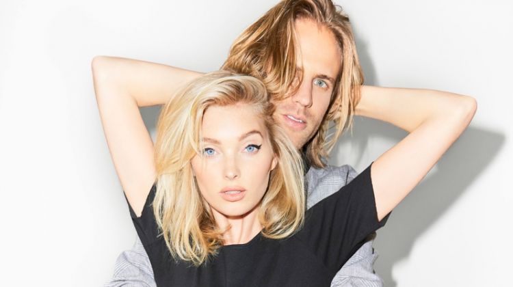 Elsa Hosk poses with boyfriend Tom Daly for J Brand's summer 2018 campaign
