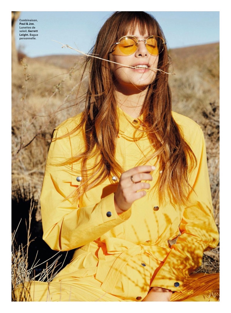 Emily Labowe Models Desert-Ready Fashions for Grazia France