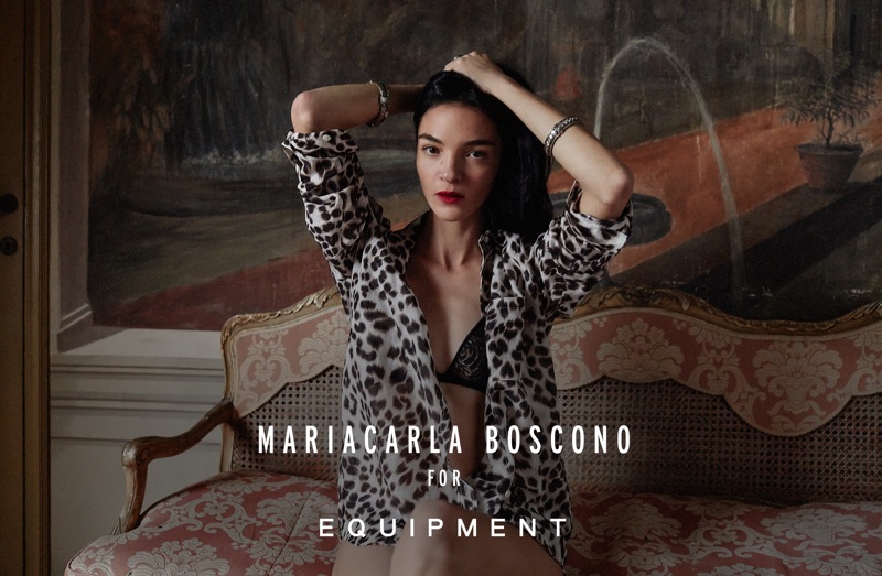 Mariacarla Boscono stars in Equipment's spring-summer 2018 campaign