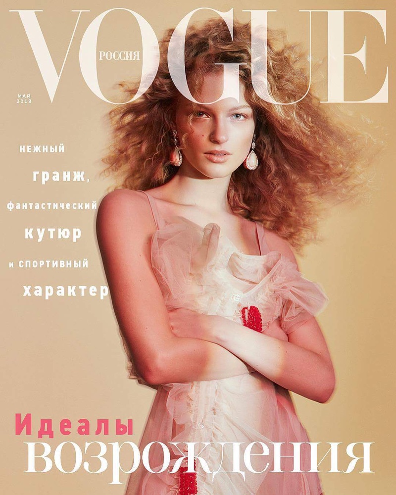 Frederikke Sofie Looks Pretty in Pastels for Vogue Russia