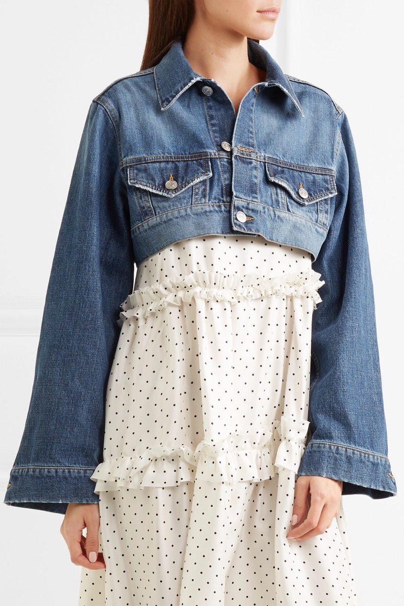 GANNI Cropped Denim Jacket $505