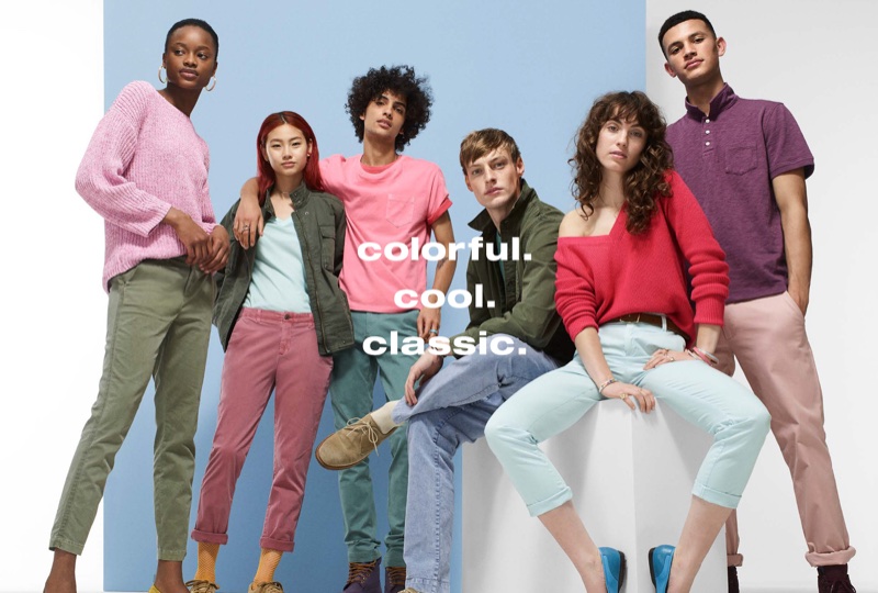 Gap uses the tagline: colorful. cool. classic. for spring-summer 2018 campaign