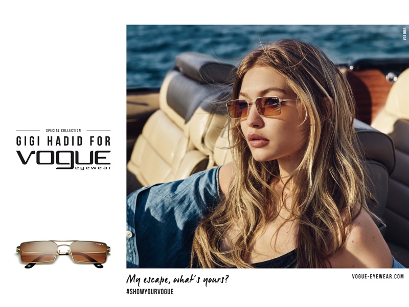 Gigi Hadid stars in Vogue Eyewear 2018 campaign