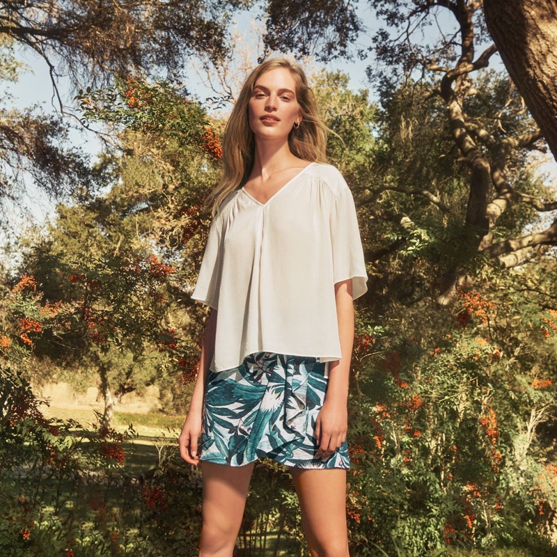 H&M x Anna Glover Crêped Blouse and Skirt