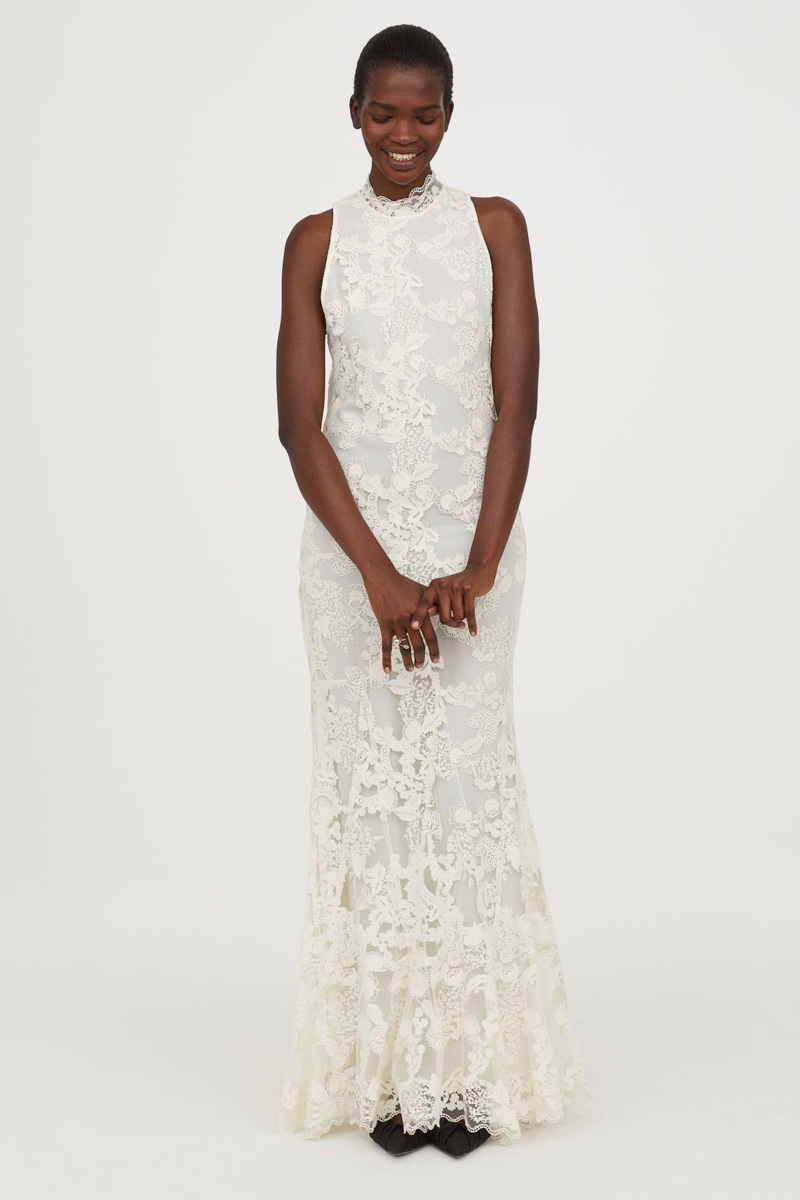 H&M Conscious Exclusive Long Lace Dress $399