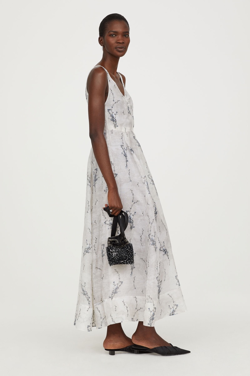 H&M Conscious Exclusive Long Linen-Blend Dress $199