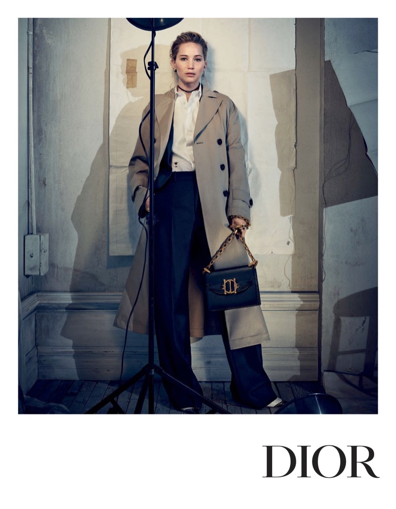 An image from Dior's pre-fall 2018 campaign with Jennifer Lawrence