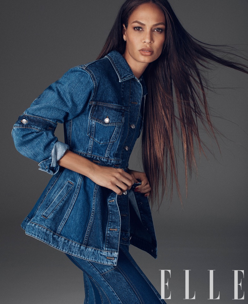 Joan Smalls | ELLE | 2018 | Denim Fashion Editorial