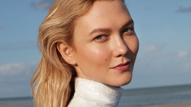 Karlie Kloss Poses in Chic Beach Fashion for PORTER Magazine