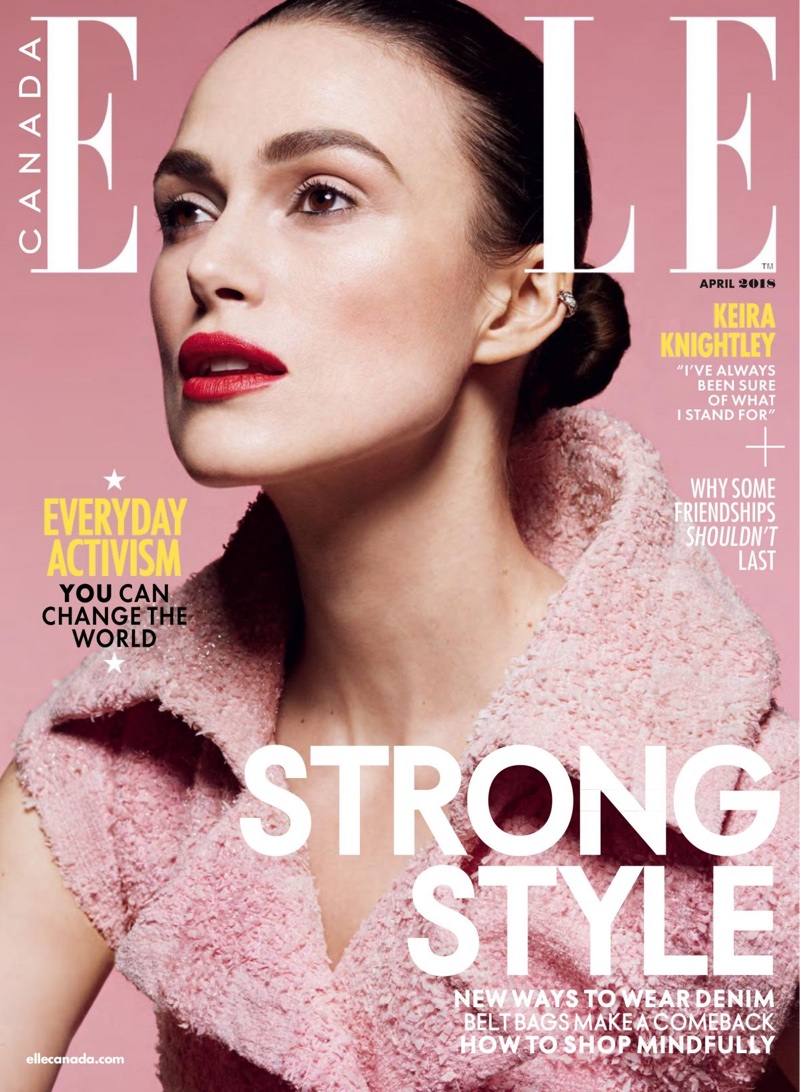 Keira Knightley on ELLE Canada April 2018 Cover