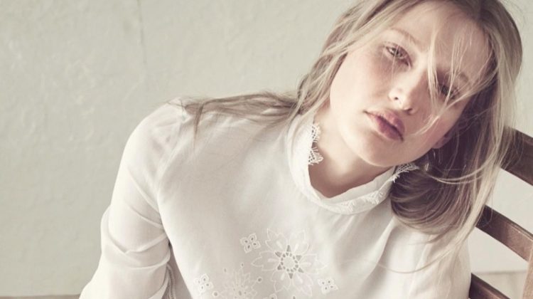Leah Rodl Poses in Dreamy White Fashions for Harper’s Bazaaar Germany
