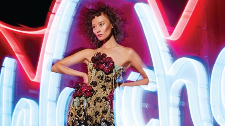 Li Xiaoxing Shines in Sequin Styles for Modern Luxury