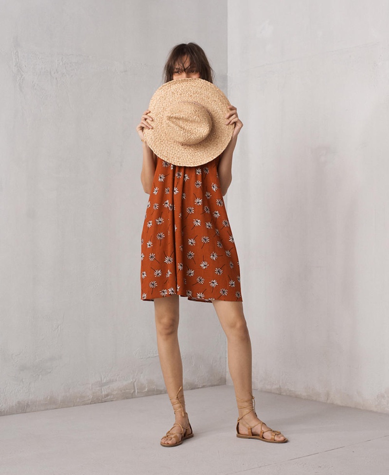 Madewell Tulum Cover-Up Dress in Fresh Daisies, Madewell x Biltmore Panama Hat and The Boardwalk Lace-Up Sandal