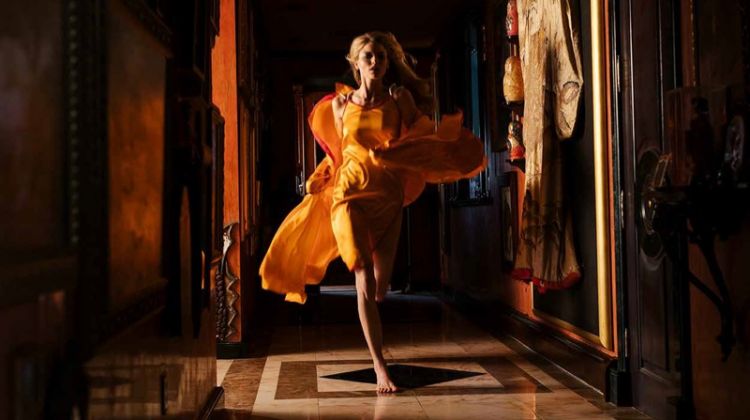 Martha Hunt Poses in Romantic Dresses for V Magazine