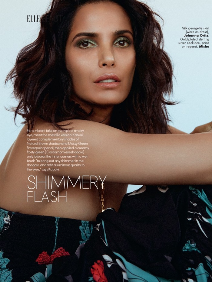 Padma Lakshmi wears MAC Cosmetics for ELLE India