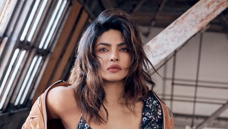 Wearing florals, Priyanka Chopra poses in Isabel Marant dress and Coach suede jacket