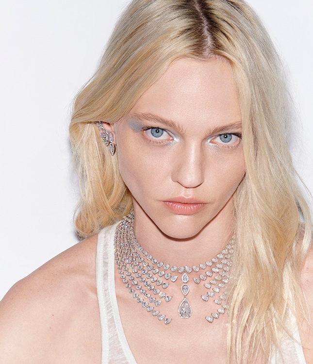 Sasha Pivovarova models Messika's new fairy tale inspired jewelry