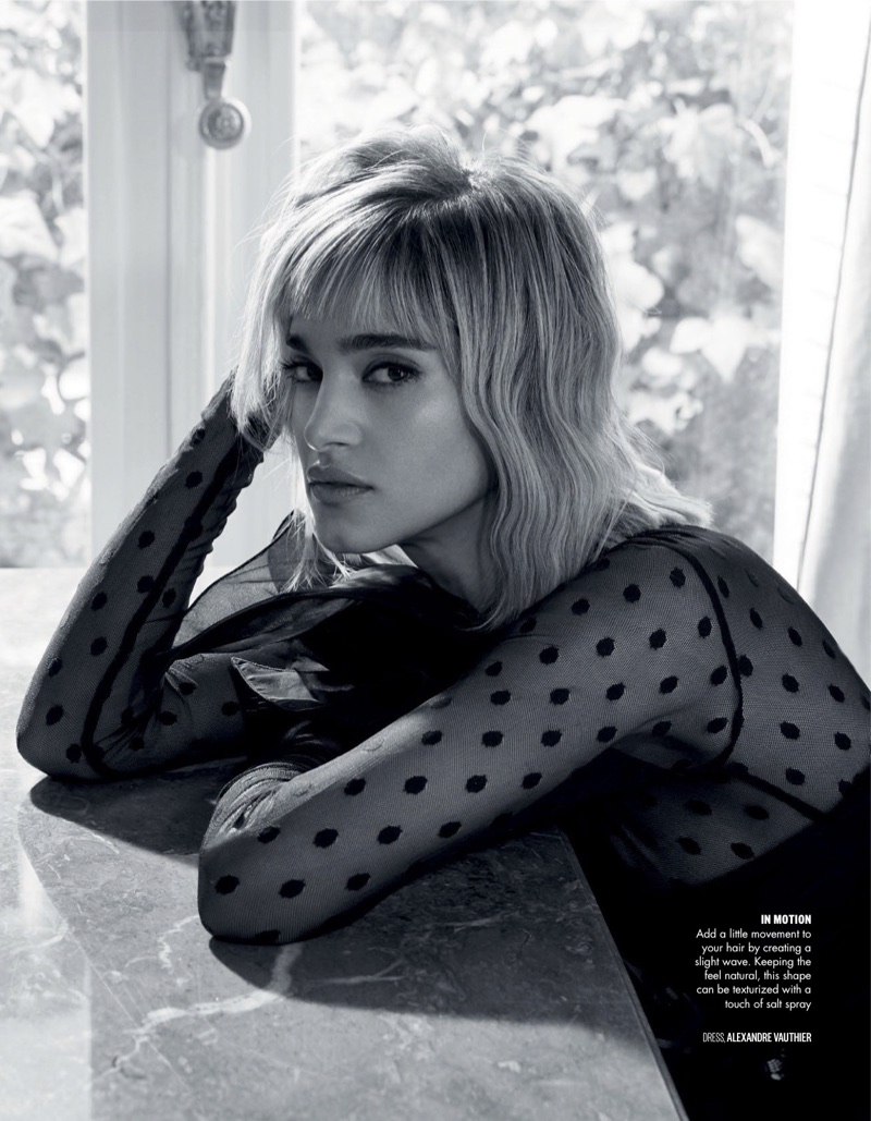 Sofia Boutella poses in Alexandre Vauthier dress