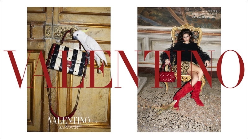 Kaia Gerber fronts Valentino's pre-fall 2018 campaign