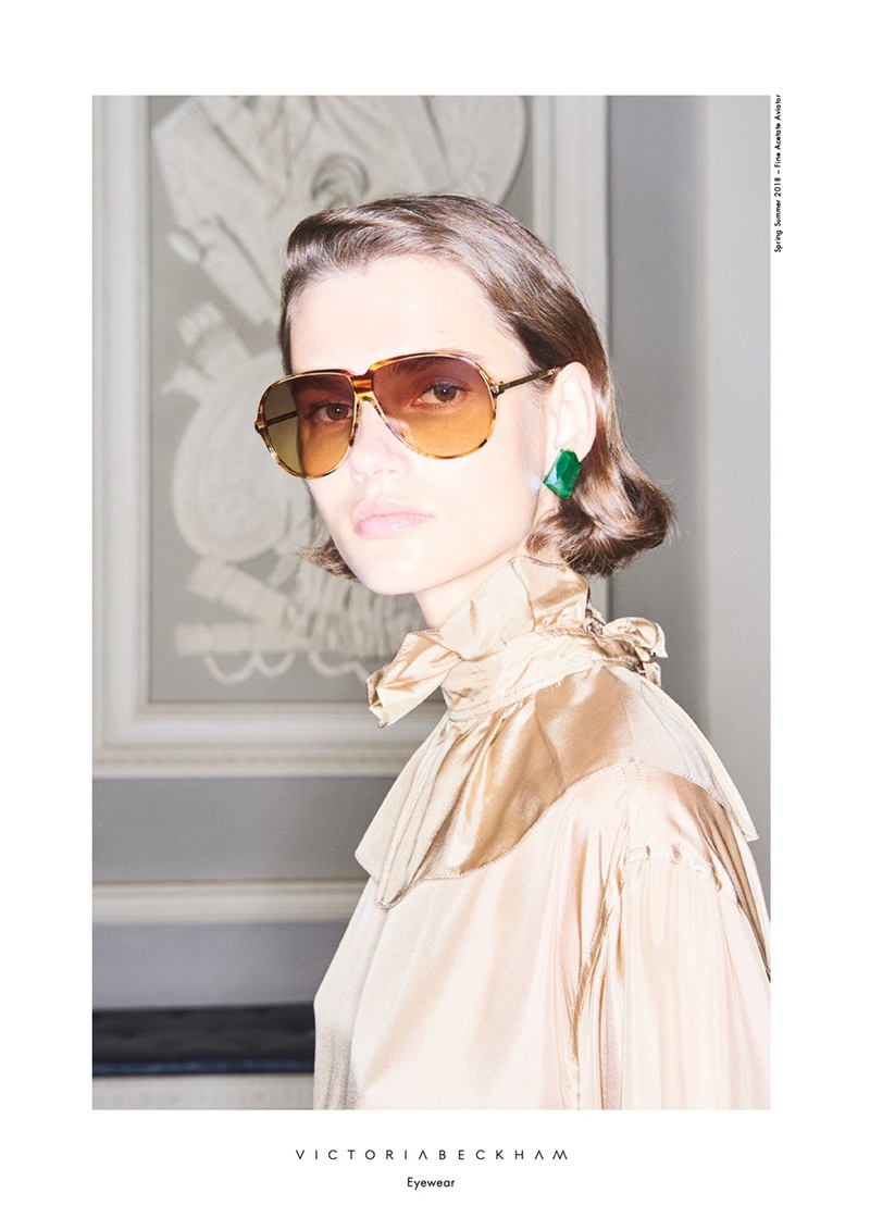 Giedre Dukauskaite stars in Victoria Beckham Eyewear's spring-summer 2018 campaign