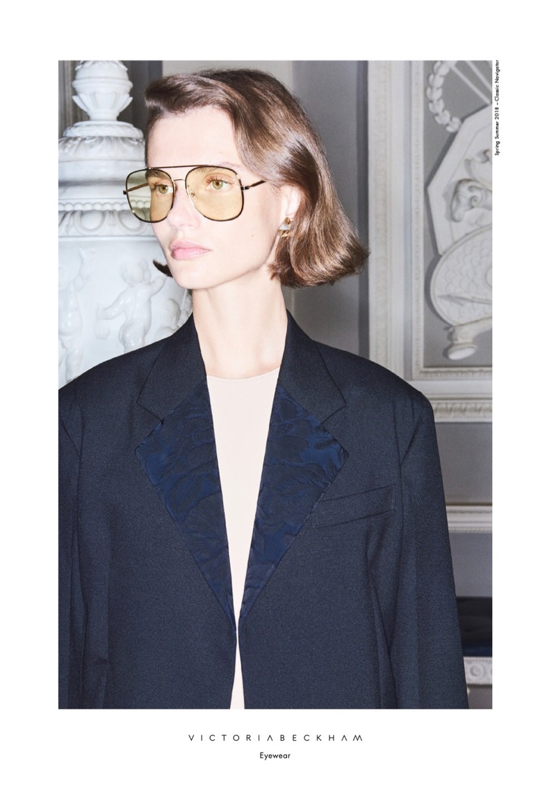 Model Giedre Dukauskaite fronts Victoria Beckham Eyewear's spring-summer 2018 campaign