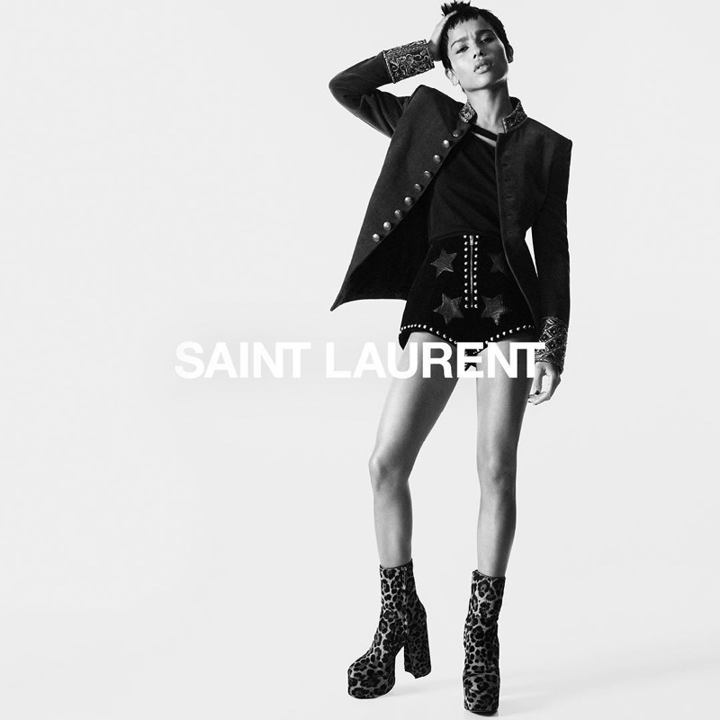 Zoe Kravitz stars in Saint Laurent's fall-winter 2018 campaign