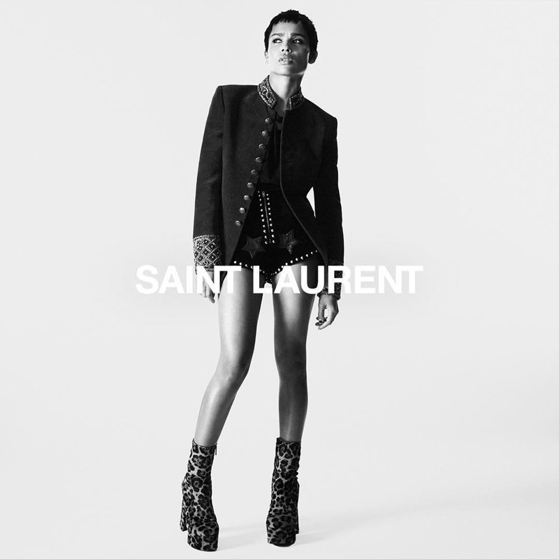 Actress Zoe Kravitz fronts Saint Laurent's fall-winter 2018 campaign