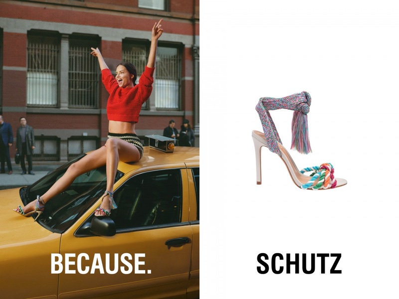 Adriana Lima stars in Schutz' summer 2018 campaign