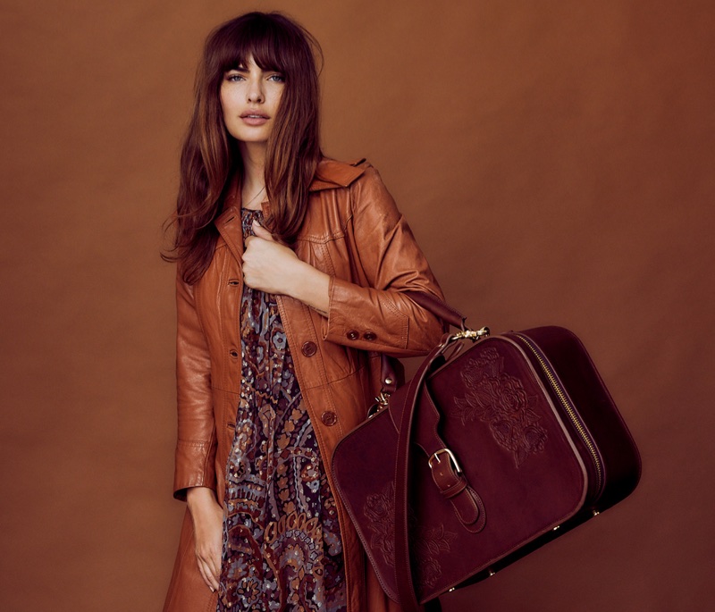 Alyssa Miller models debut handbag and luggage collection Pilgrim