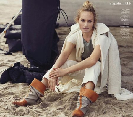 Amber Valletta Wears Casual Style On the Beach for ELLE Spain Amber Valletta Wears Casual Style On the Beach for ELLE Spain