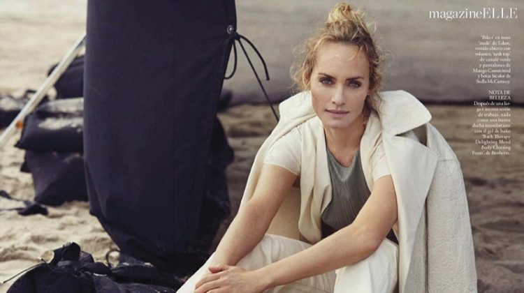 Amber Valletta Wears Casual Style On the Beach for ELLE Spain