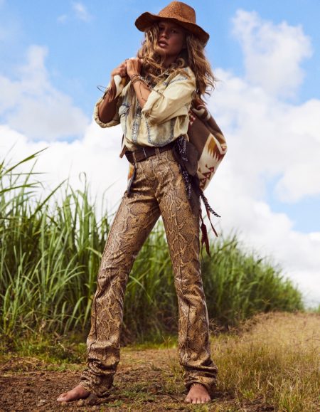 Anna Ewers is Cowgirl Cool in Western Styles for Vogue Paris Anna Ewers is Cowgirl Cool in Western Styles for Vogue Paris