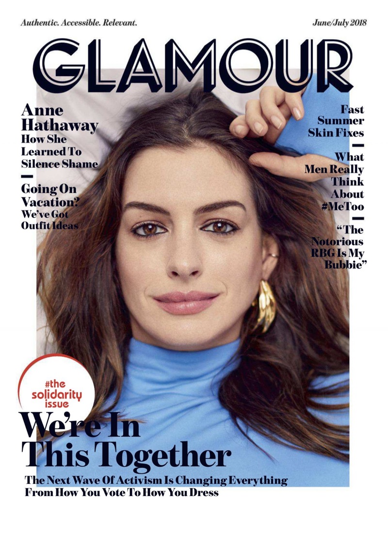 Anne Hathaway on Glamour Magazine June-July 2018 Cover