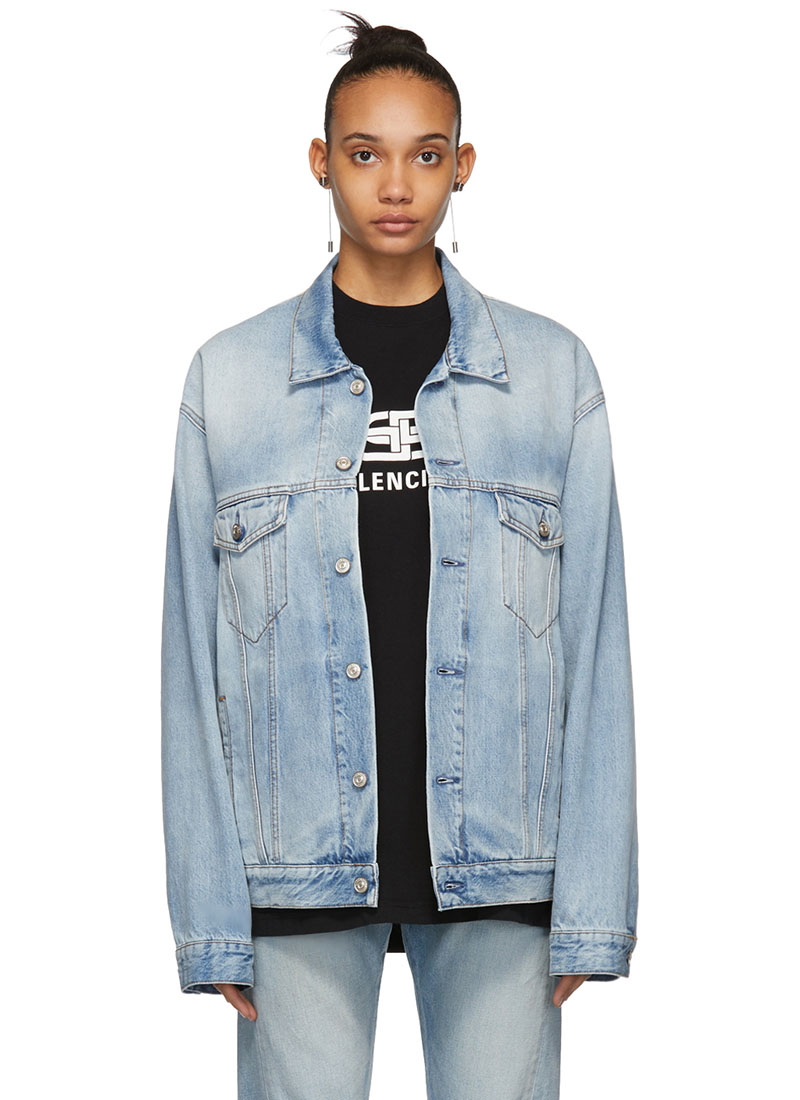 Balenciaga Denim Oversized LGBTQ Flags Jacket $879 (previously $1490)